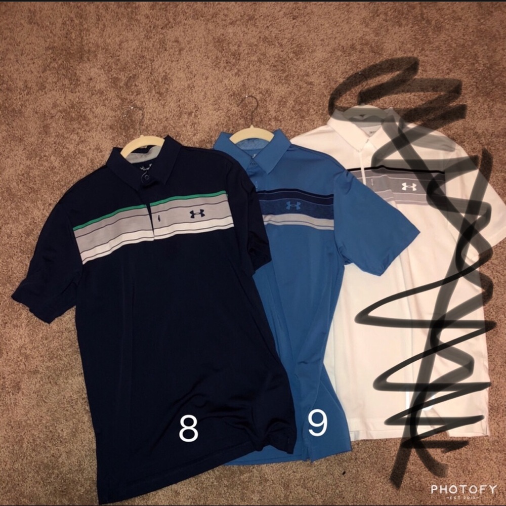 Embroidered UA polos #8 & #9